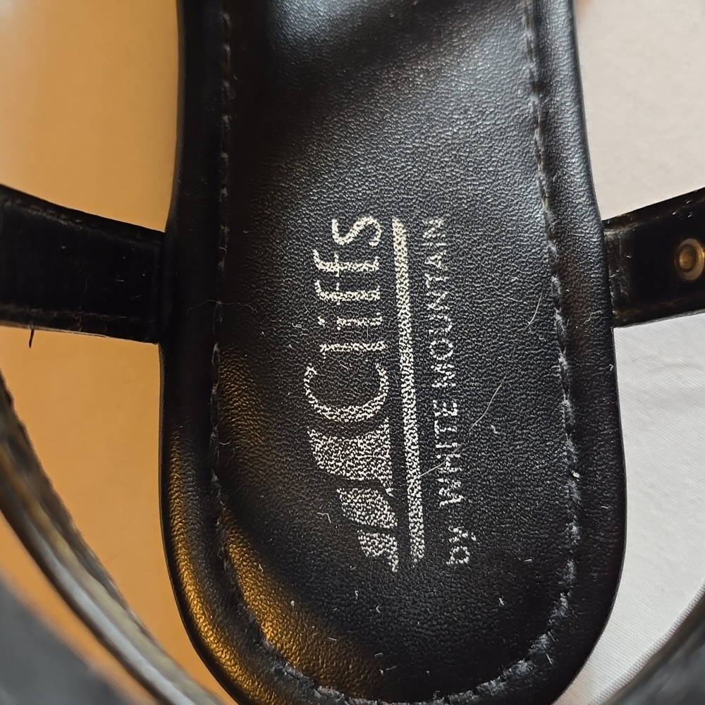 White Mountain Black Strappy Sandals - Picture 8 of 12